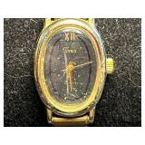 Illinois Pocket Watch on Chain & Timex Gold-Tone Wristwatch (Lot of 2) - untested