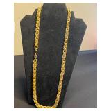 Metal Chain Necklace Lot - 3 Necklaces (one RMN) & Beaded Bracelet (Lot of 4)