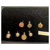 Bird Nests Pendants & Cork Key Chains Jewelry Set - Wire-Wrapped Nest Pendants in Display Case
