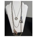 Necklaces & Charms - Mixed-Metal Pendant & Bead Jewelry Lot in Display Case