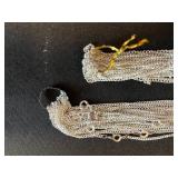 Scrabble Tiles with Silver Chains - Wooden Letter Tiles in Display Case for Jewelry Making