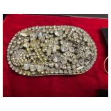 Lariat Necklaces & Vintage Costume Jewelry with Key Charms in Display Case