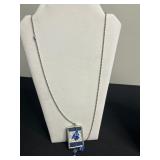 Assorted Silver-Tone Pendant Necklaces with Charms, Beads & Keys in Display Case