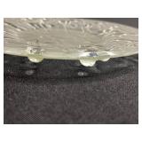 Decorative Frosted Glass Plate with Dancing Silhouettes - 9 in Diameter