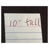 Black Abstract Candlestick Sculpture - Female Figure on Square Base