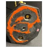 Bronze-Tone Female Dancer Sculpture on Octagonal Black Base - broken fingers