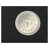 Plastic Assorted 5¢ Good-for-Trade Tokens for Crafting