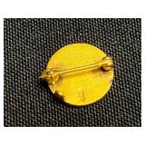 VTG Red & White Block Bead Necklace - Gold-Tone Bracelet - Coin Pendant & Pins