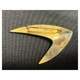 Sarah Coventry Gold-Tone Tassel Necklace, Black Bead Necklace, Green Bead Necklace, Pink Orchid Pendant, KIM Crescent Pin