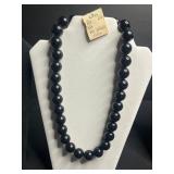 Sarah Coventry Gold-Tone Tassel Necklace, Black Bead Necklace, Green Bead Necklace, Pink Orchid Pendant, KIM Crescent Pin