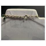 Emerald Green Glass Bead Necklace Set with Amber Bead Necklace and Bakelite Leaf Clip & Deer Pin