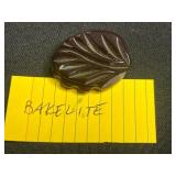 Emerald Green Glass Bead Necklace Set with Amber Bead Necklace and Bakelite Leaf Clip & Deer Pin