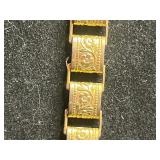 Sarah Coventry Gold-Tone Tassel Necklace, Black Bead Necklaces, Yellow Rose Cruver Chicago Brooch, Crystal Flower Earrings