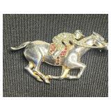 Gold-Tone Necklace Set with Monet Tassel Pendant, VTG Pins, Gold Tone Cross & Bulky Chain Necklaces