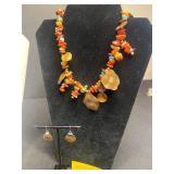 Karen Reed Necklace w Matching Earrings, Coral Bead Necklace, Carolee Scottie Dog Pin, Rhinestone Bracelet & More!