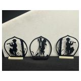 Three Arch Silhouette Frames & 2 Place Marker Plaques