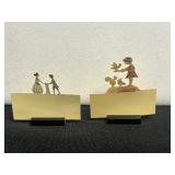 Three Arch Silhouette Frames & 2 Place Marker Plaques