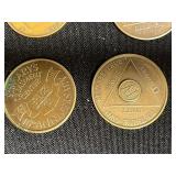 Narcotics Anonymous Recovery Medallions (Lot of 7)