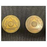 Narcotics Anonymous Recovery Medallions (Lot of 7)
