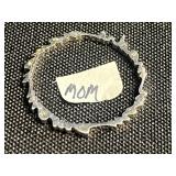 Boho Gold-Tone Bead Necklace Set: Coin Discs, Chain Necklace, Hoop Earrings, MoM Bracelet & Floral Pin