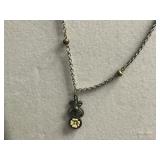 Silver Tone Necklace w Pearl Pendant (unauthenticated), Pendants, Turquoise Mosaic Circle, Assortment of Earrings