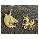 Silver Tone Necklace w Pearl Pendant (unauthenticated), Pendants, Turquoise Mosaic Circle, Assortment of Earrings