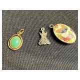 Costume Jewelry Set: Coin Pendant Necklace, Silver Tone Chains, Pendants, Earrings, Pins & More!