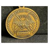 Costume Jewelry Set: Coin Pendant Necklace, Silver Tone Chains, Pendants, Earrings, Pins & More!