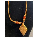 Assorted Charm Jewelry Lot: Name-Tag Charms (JOY/HOPE/LOVE/WISH), Arrowhead Pendant & Bracelets