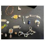 Assorted Charm Jewelry Lot: Name-Tag Charms (JOY/HOPE/LOVE/WISH), Arrowhead Pendant & Bracelets