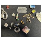 Assorted Vintage Keys and Jewelry - Charms, Pendants, Frames, Tags for Jewelry Making
