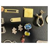 Assorted Vintage Keys and Jewelry - Charms, Pendants, Frames, Tags for Jewelry Making