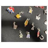 Tweety Bird Pendant w Matching Earrings & Assorted Enamel Charms - Cartoon & Food-Themed Charms for Jewelry Making