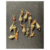 Beads & Charms for Jewelry Making - Turquoise Tubes, Pearls, Leaves, Moon & Heart Pendants