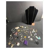 Amdouble Necklace and Large Lot of All-Single Earrings & More!