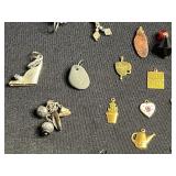 Sterling and Avon Pendants & Assorted Jewelry Charms & Bracelets - Gold & Silver Tone Mixed Metals
