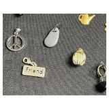Sterling and Avon Pendants & Assorted Jewelry Charms & Bracelets - Gold & Silver Tone Mixed Metals