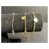 Sterling and Avon Pendants & Assorted Jewelry Charms & Bracelets - Gold & Silver Tone Mixed Metals