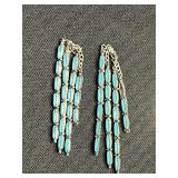 Vintage Costume Jewelry Set - Necklace w Religious Madonna & Pearl, Dragonfly, Animal Charm & Turquoise Bead Earrings