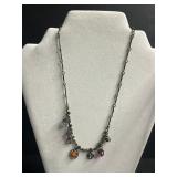 Vintage Costume Jewelry Lot - Inc Iridescent Crystal Cage Balls Necklace, Earrings & Beaded Necklace