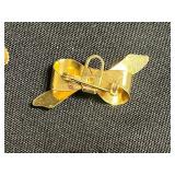 Vintage Manleigh Gold-Tone Tie Clip, Hayward Watch Chain, Pendants, Charms & Earrings