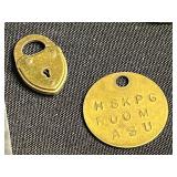 8-Ball Pendant Necklace on Ball Chain with Assorted Vintage Charms, Buckles & Keys for Jewelry Making