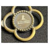 8-Ball Pendant Necklace on Ball Chain with Assorted Vintage Charms, Buckles & Keys for Jewelry Making