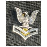 Vintage Cadillac Crest Shield Pendant & Figurine Wine Charm Hoops (5-Piece Set)