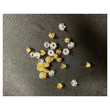 Assorted Jewelry Findings & Charms - Gold-tone & Silver-tone with Pearls for Jewelry Making