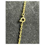 Amber Pendant Necklace on Gold Chain and Assortment of Pendants (Lot of 4)