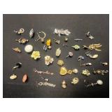 Large Lot of Assorted Vintage Costume SINGLE Earrings