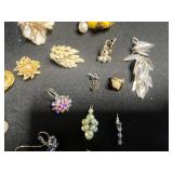 Large Lot of Assorted Vintage Costume SINGLE Earrings