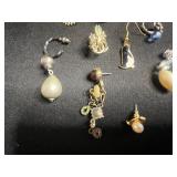 Large Lot of Assorted Vintage Costume SINGLE Earrings