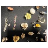 Large Lot of Assorted Vintage Costume SINGLE Earrings